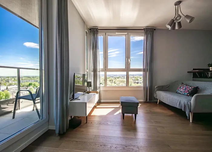 Inpoint Mogilska Tower City View Apartments Near Tauron Arena Self Check-In